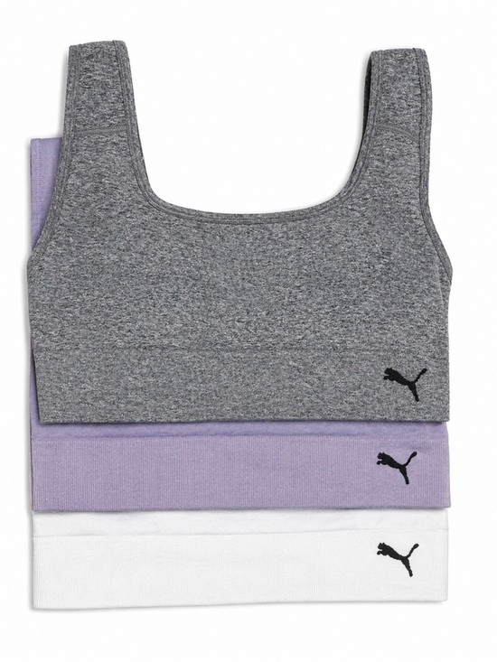 Puma Other - Puma Women's Grey, Lavender & White Sports Bra 3-Pack
